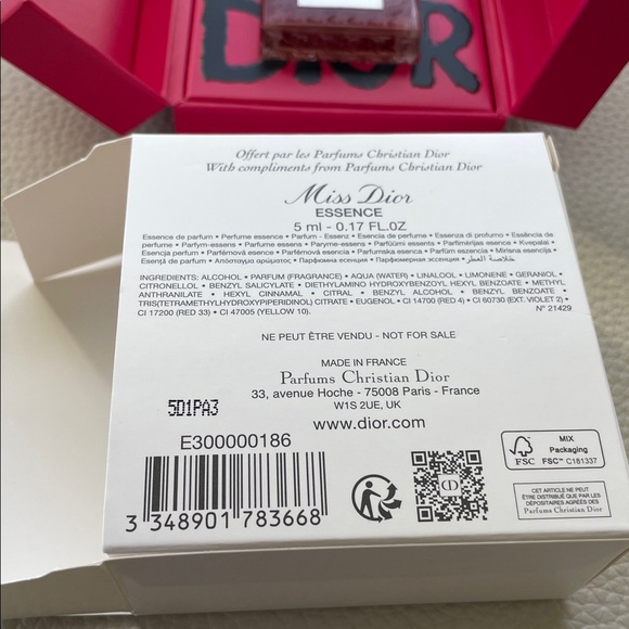 Dior Miss Dior Essence travel size sampels - Picture 2 of 4